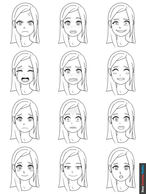 anime face expressions drawing|anime face expressions reference sheet.